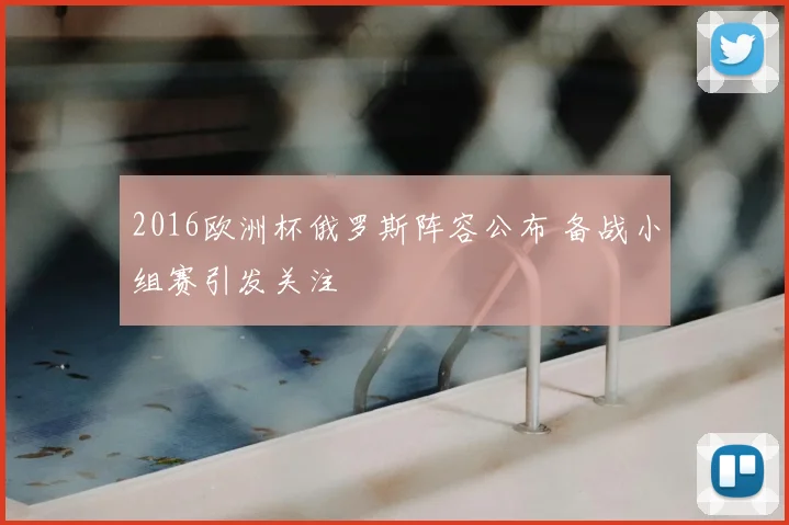 2016欧洲杯俄罗斯阵容公布 备战小组赛引发关注